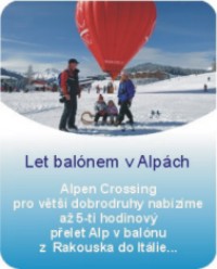 Let balónem v Alpách- přelet Alp